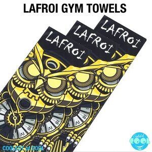 LAFROI 3 pack Cooling Quick Dry Sports Towel Time Manager Owl Art 39"x11" NWT